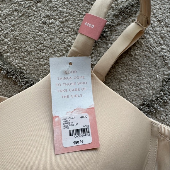 Cacique bra nude Smooth Boost Plunge Bra 44DD new - Picture 5 of 9